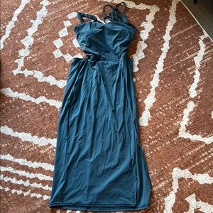 Majolica Blue Halara Midi Dress